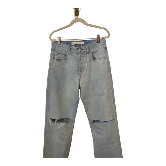 GRLFRND Bella Low Rise Boyfriend Jeans Distressed Button Fly Echo Park Size 24 - Picture 5 of 14